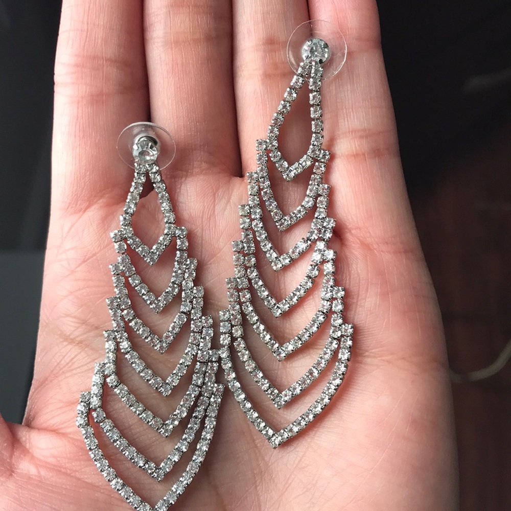 Diamond Dangly Earrings